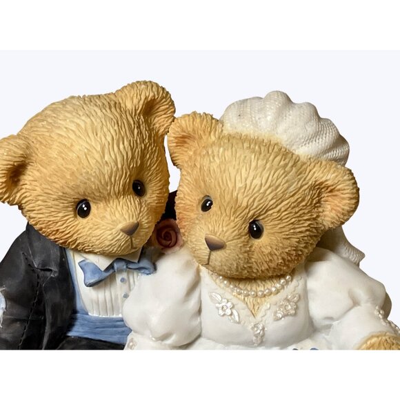 Cherished Cherubs 10 Years Wedding Anniversary Collectible Bear Figurine - Picture 4 of 10